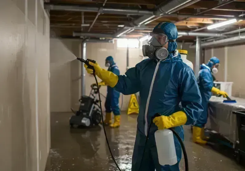 Basement Sanitization and Antimicrobial Treatment process in McHenry, IL