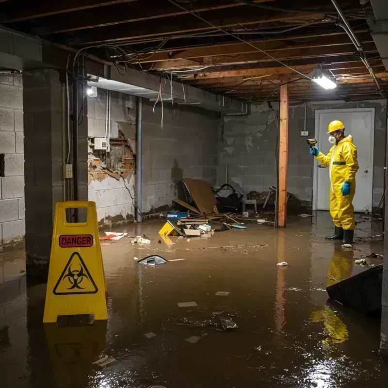 Flooded Basement Electrical Hazard in McHenry, IL Property